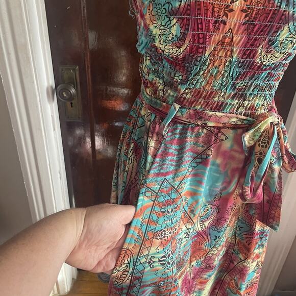 Apple Bottoms Sleeveless Tube Fit N Flare Dress Y2K MEDIUM Flaws - Picture 2 of 11